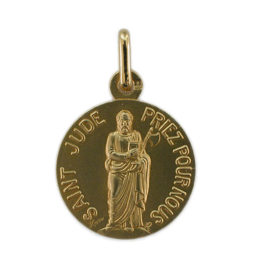 Collier Pendentif Saint Jude En Argent 925 - Chaîne Câble, Fermoir Homard, Gravé, Neuf Sans Emballage